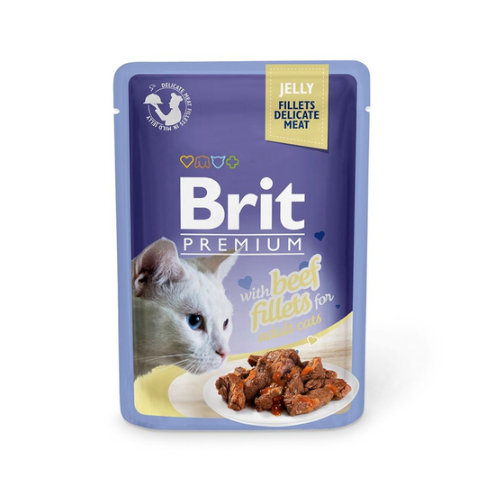 Brit Premium Beef Fillets in jelly 85 g
