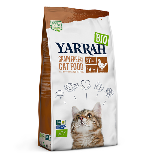 700 g / 800 g Yarrah Organic torrfoder katt till kanonpris! - Chicken & Fish Grain Free (800 g)