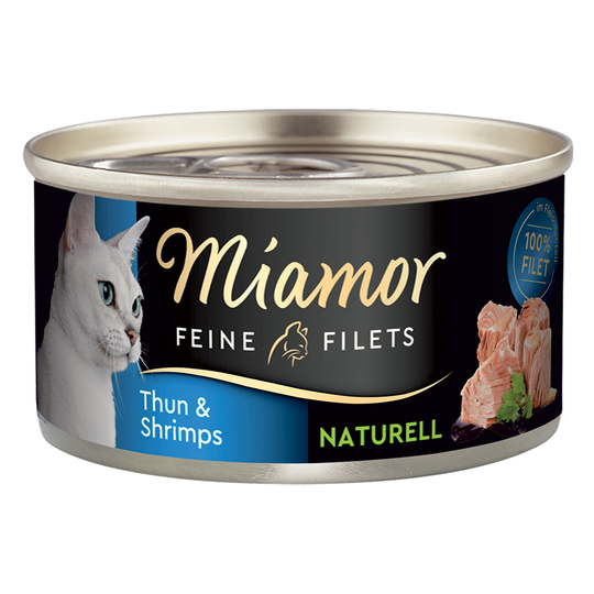 Ekonomipack: Miamor Fine Filets Naturelle 24 x 80 g - Tonfisk & räkor