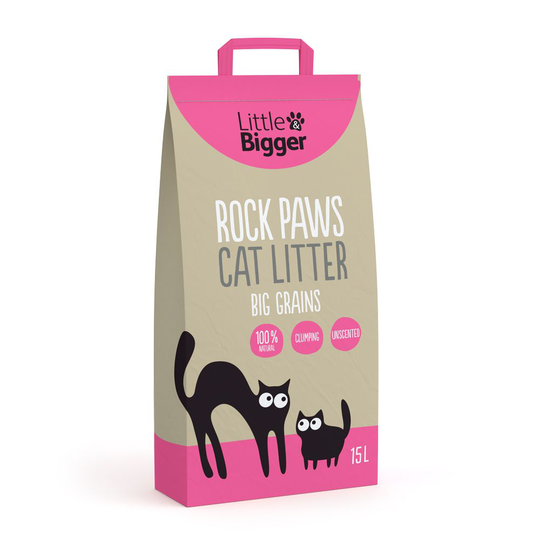 Little&Bigger Kattsand Rock Paws 15 liter