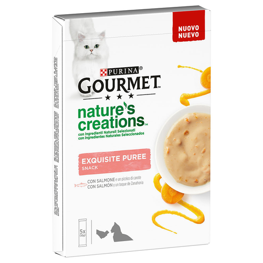 4 + 1 på köpet! Gourmet Nature's Creations Snack 5 x 10 g - Salmon & Carrots