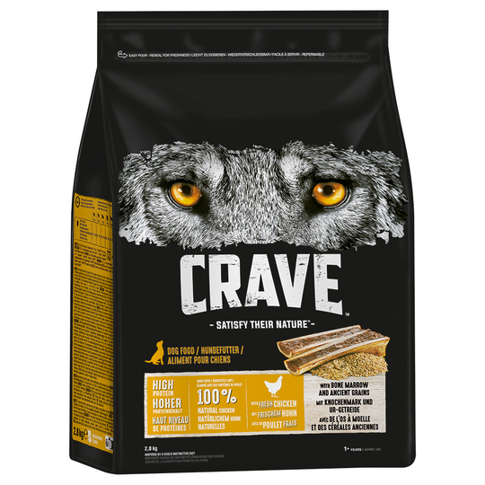 25 % rabatt! Crave Adult torrfoder för hund - Chicken with Bone Marrow & Ancient Grain (7 kg)