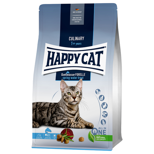 1,3 kg Happy Cat torrfoder till sparpris! - Culinary Adult Spring Water Trout