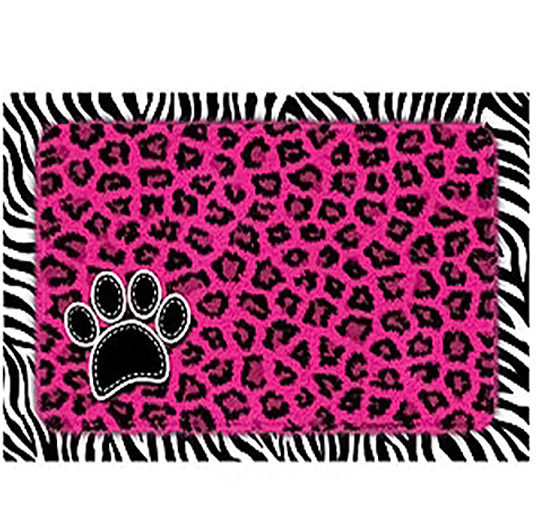 Underlägg Leopard Zebra Drymate - Rosa
