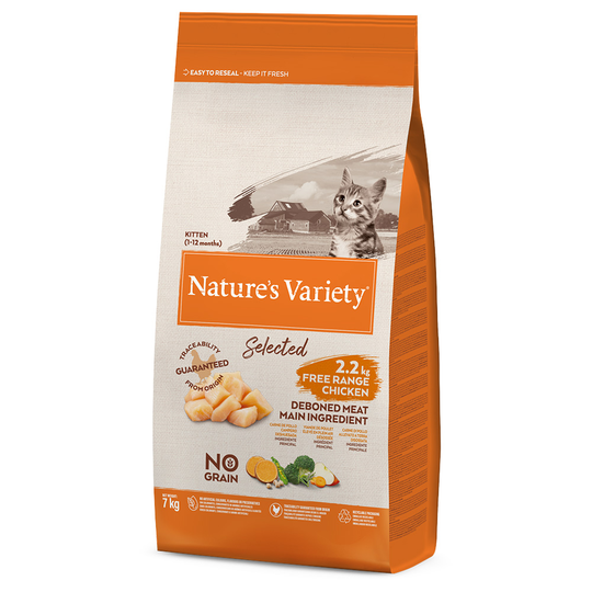 Nature's Variety Selected Kitten Free Range Chicken - Ekonomipack: 2 x 7 kg