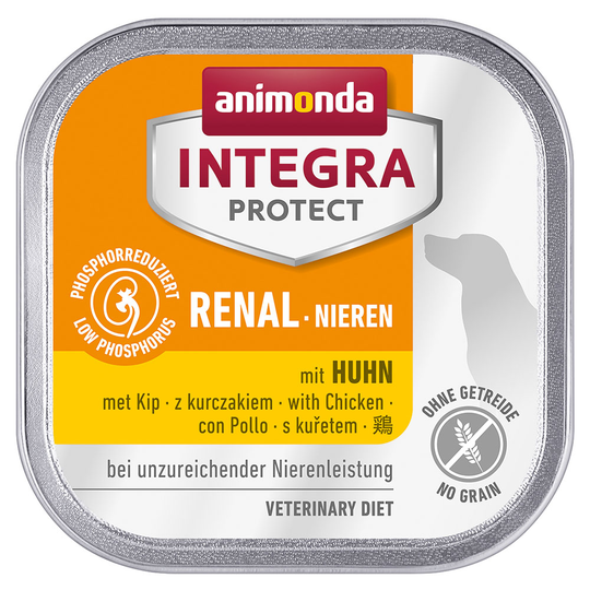 Ekonomipack: 24 x 150 g Animonda Integra Protect i portionsform - Renal Kyckling