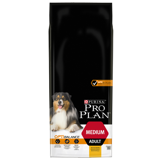 12/14 kg Pro Plan hundmat + 2/2,5 kg på köpet! PURINA PRO PLAN Medium Adult OPTIBALANCE (14 + 2,5 kg på köpet)