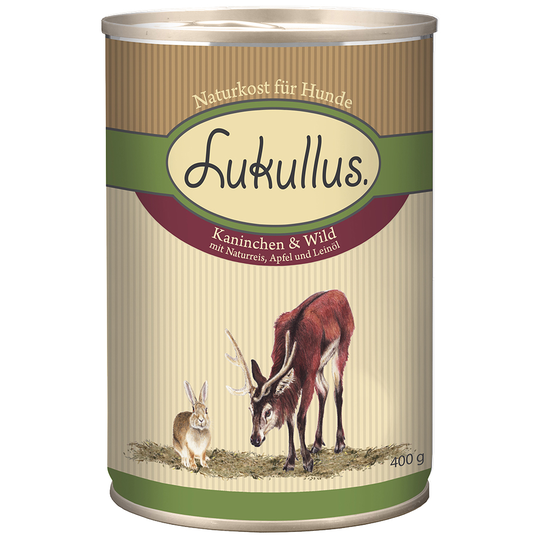 Lukullus 1 x 400 g - Kanin & vilt