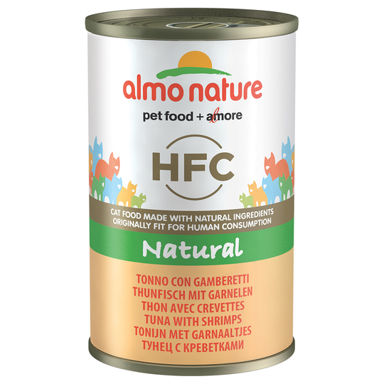 Ekonomipack: Almo Nature HFC 24 x 140 g - Tonfisk & räkor