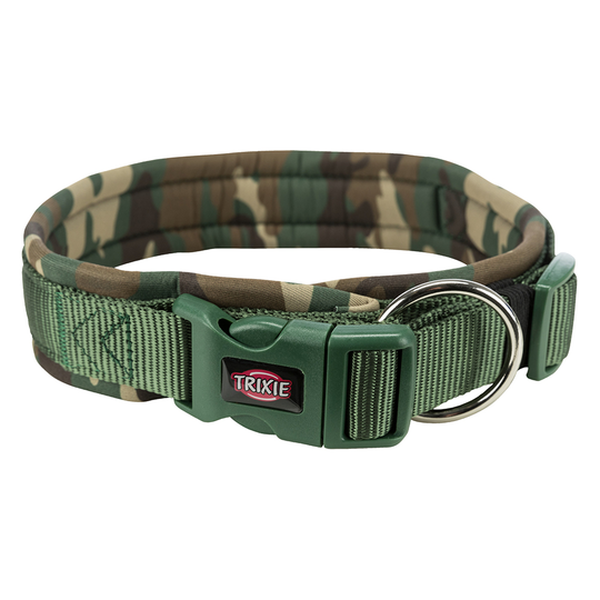 Trixie Premium halsband, extra bred neopren-vaddering - Stl. L: 49-55 cm halsomfång, B 25 mm