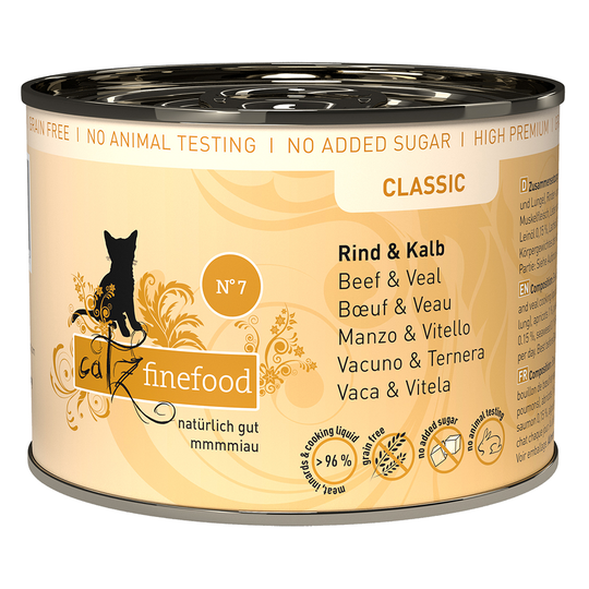 catz finefood på burk 6 x 200 g Nötkött & kalv