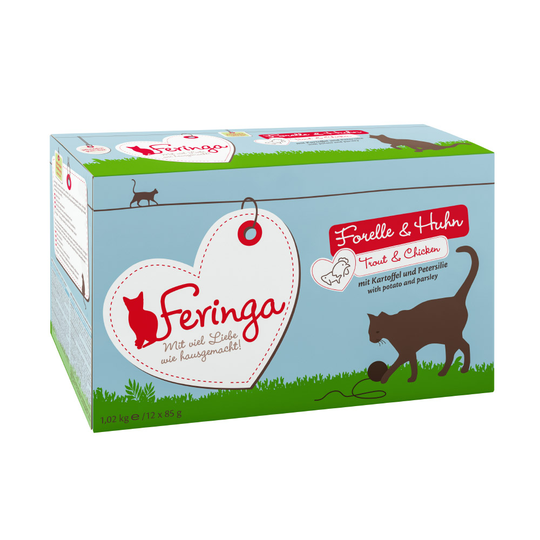 Ekonomipack: Feringa i portionspåse 48 x 85 g - Öring & kyckling med potatis