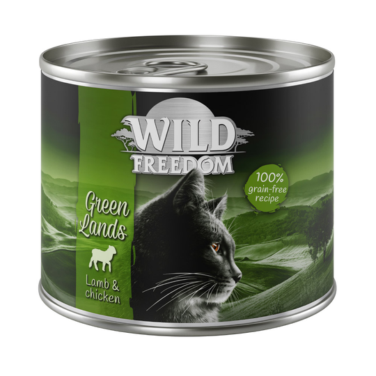 Ekonomipack: Wild Freedom Adult 24 x 200 g - Green Lands - Lamb & Chicken