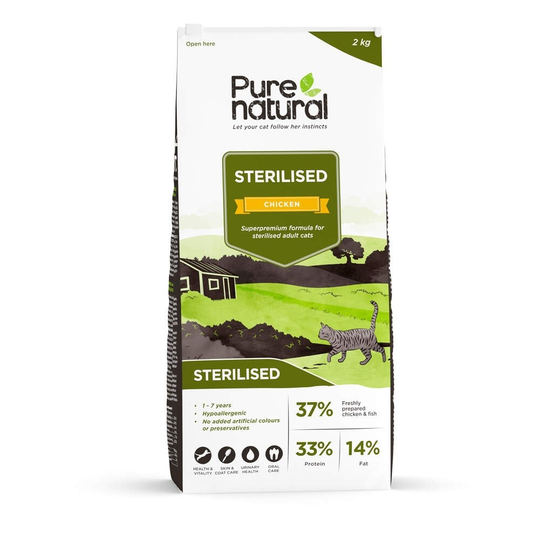 Purenatural Cat Adult Sterilised Chicken (2 kg)