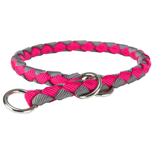 Trixie Cavo Pull Stop halsband, fuchsia/grafit - Stl. M-L: 43-51 halsomfång, ø 18 mm