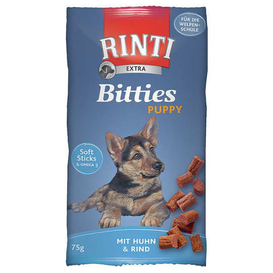 RINTI Extra Bitties Puppy - 75 g Kyckling & nötkött
