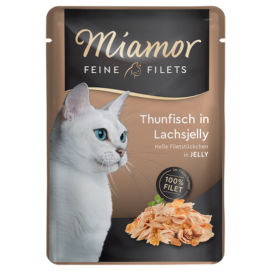 Miamor Fine Filets Pouch 6 x 100 g - Tonfisk i laxgelé