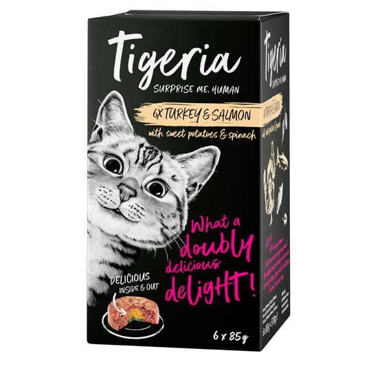 Ekonomipack: Tigeria 48 x 85 g - Kalkon med äppel- och päronkompott
