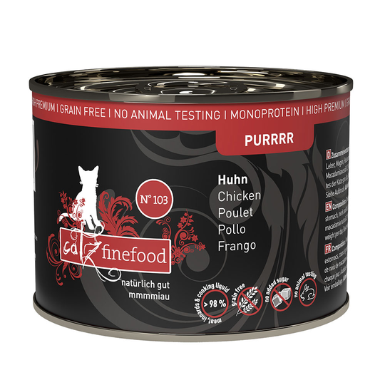 Ekonomipack: catz finefood Purrrr 12 x 200 g - No. 103 kyckling (12 x 200 g)
