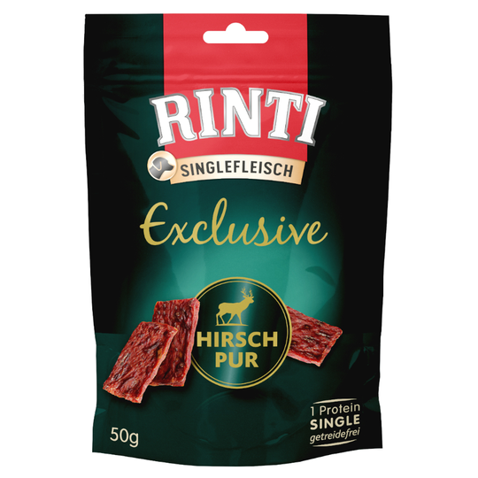 RINTI Singlefleisch Exclusive Snack 50 g - Hjort Pur
