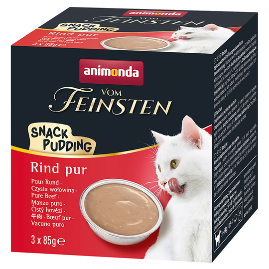 Animonda Vom Feinsten Cat Snack Pudding - 21 x 85 g Nötkött pur