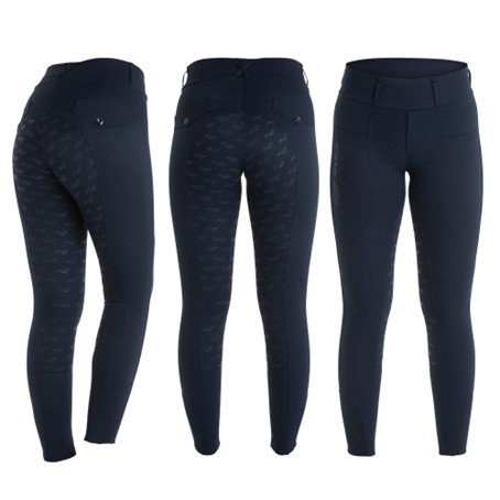 Horse Life Breggings ReLove Full Grip Ridbyxor Junior - Marinblå (146)