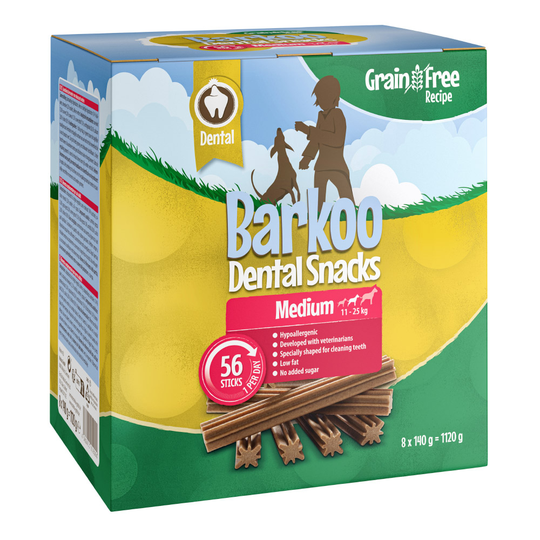 112 Barkoo Dental Snacks Grain Free till sparpris! - Medelstora hundar 112 st (2,24 kg)
