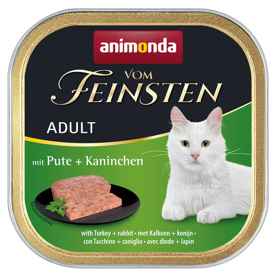 Ekonomipack: Animonda vom Feinsten Adult 32 x 100 g - Kalkon & kanin
