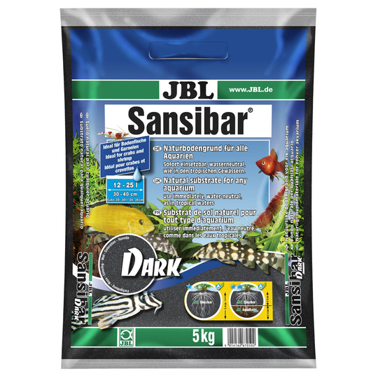 JBL Sansibar Akvariesand Svart 5 kg