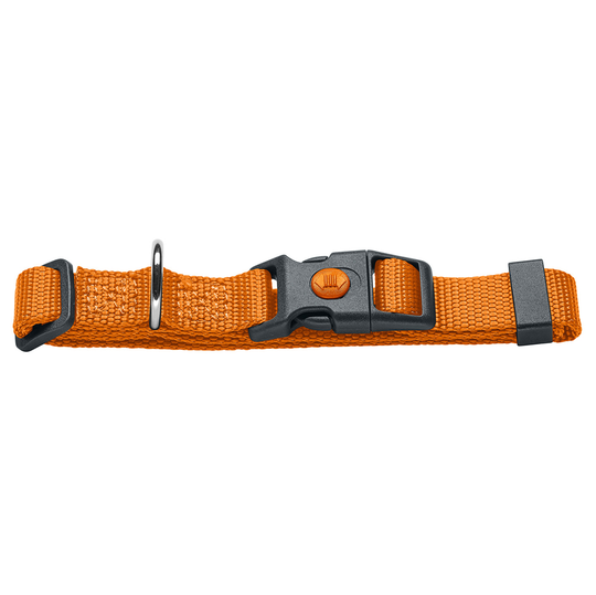 HUNTER London halsband, orange - Vario Basic stl. M: 30-46 cm halsomfång, B 15 mm