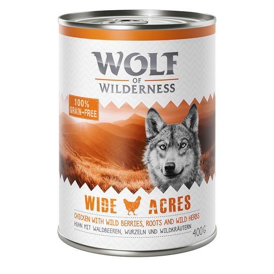 Wolf of Wilderness 6 x 400 g NY! Wide Acres - Chicken