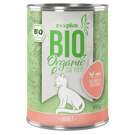 Ekonomipack: zooplus Bio 12 x 400 g - Eko-lax & eko-kyckling
