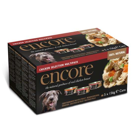 Encore Dog Chicken Selection - 5 x 156 g