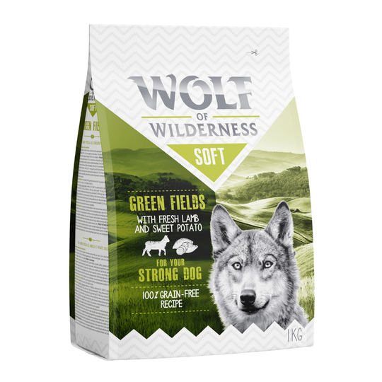 Wolf of Wilderness Soft - Green Fields - Lamb - 1 kg