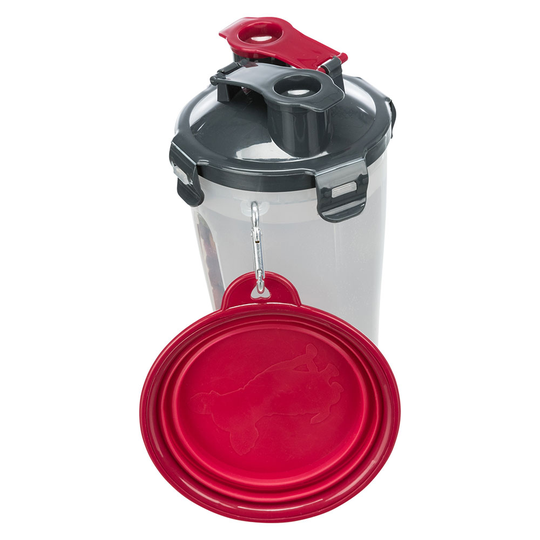 Trixie foder- och vattenbehållare - 2 x 350 ml, Ø 11 x H 23 cm
