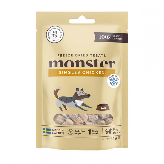Monster Dog Treats Freeze Dried Chicken 45 g