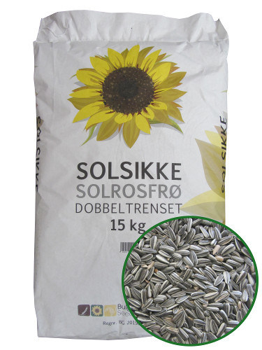 Strimmigt Solrosfrö för Vilda Fåglar - 15 kg