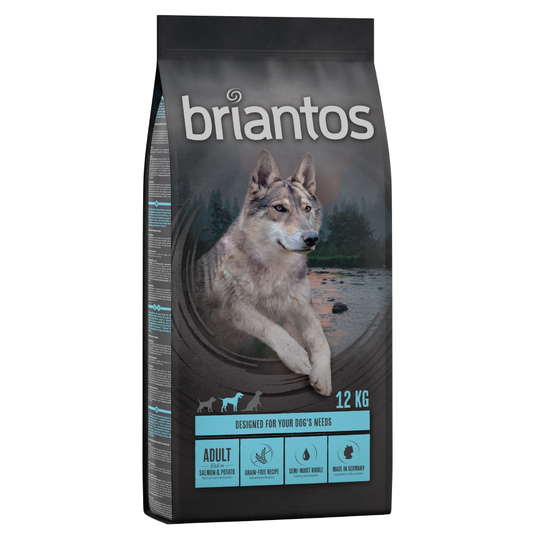 Briantos Grain Free Adult Lax & potatis - Ekonomipack: 2 x 12 kg