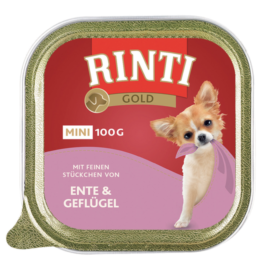 RINTI Gold Mini 6 x 100 g - Nötkött & pärlhöns