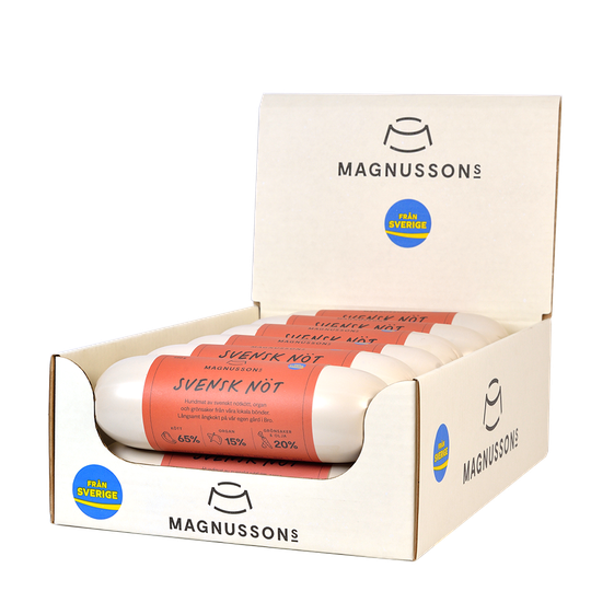 Svensk Nöt, Ångkokt Hundfoder - 12 x 650 g