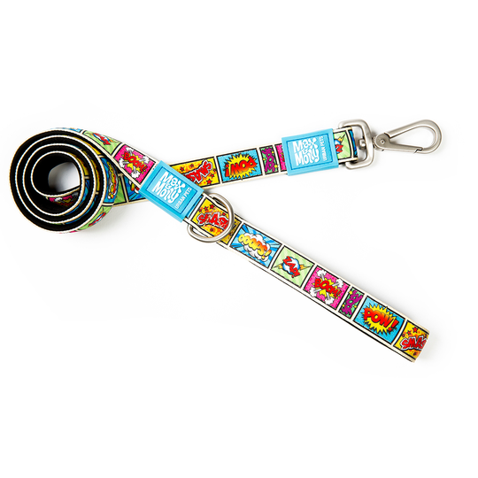 Max & Molly Comic Short Leash koppel - Stl. XS: 120 cm långt, 10 mm brett