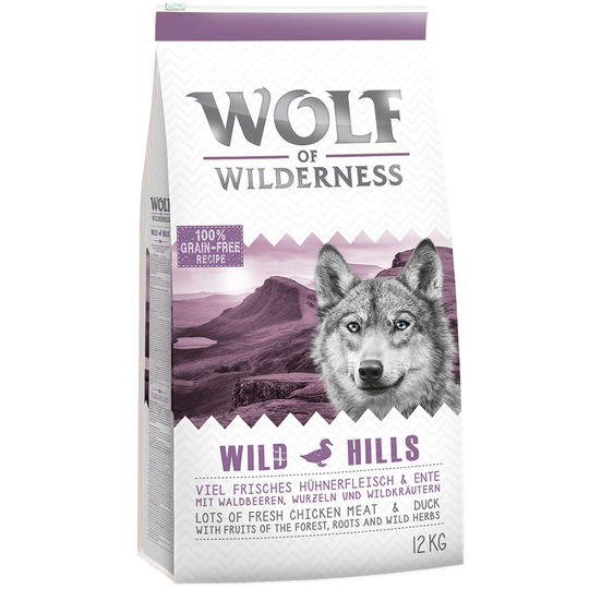 Wolf of Wilderness - Wild Hills Duck - Ekonomipack: 2 x 12 kg