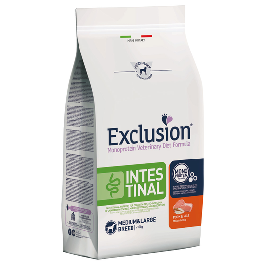Ekonomipack: 2 x 7,5 / 12,5 kg Exclusion Diet Hypoallergen torrfoder Hypoallergenic Pork & Rice (2 x 12 kg)