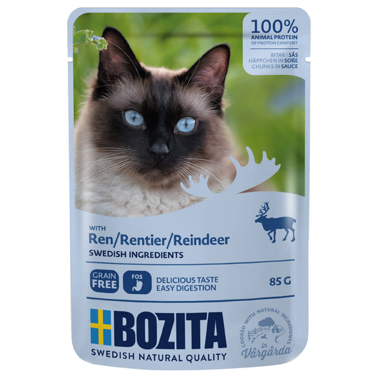 Ekonomipack: Bozita bitar i sås Pouch 24 x 85 g - Ren