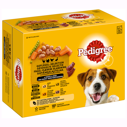 Pedigree Adult Pouch Multipack - Ekonomipack: Poultry Mix in Sauce 96 x 100 g