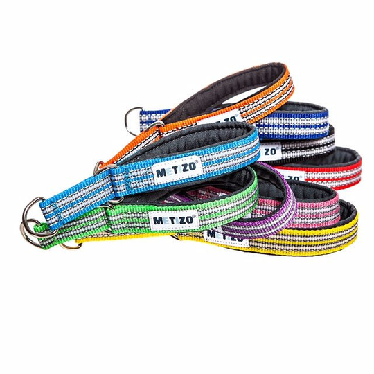 Fodrat Halsband Halvstryp - 20 cm x 15 mm / Röd