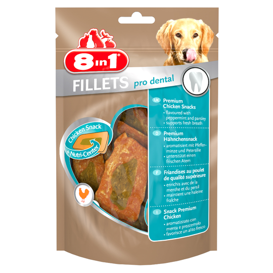 8in1 hundgodis till sparpris! - Fillets Pro Dental (80 g)