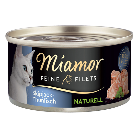 Ekonomipack: Miamor Fine Filets Naturelle 24 x 80 g - Skipjack-tonfisk
