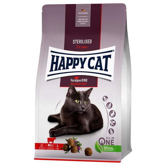 Happy Cat Sterilised Adult Bavarian Beef - Ekonomipack: 2 x 10 kg