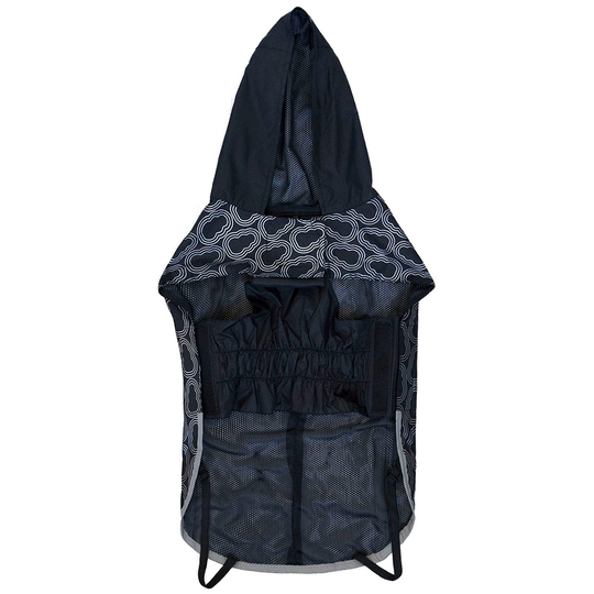 KONG OUTERWEAR Elements regnjacka svart - ca 49 cm rygglängd (stl. L)